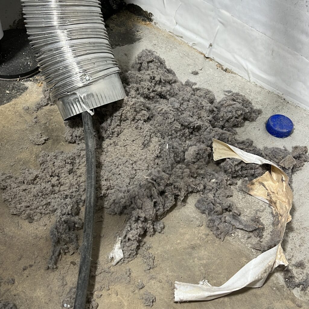 Removing lint buildup from a dryer vent